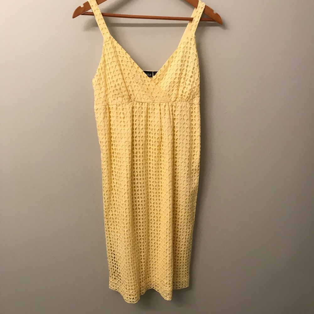 👗 a.n.a. Yellow Eyelet Dress, Size 4